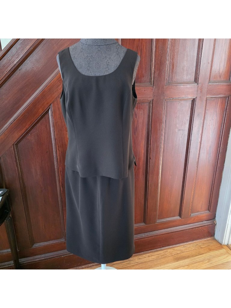 Kasper Brown Sleeveless Top & Skirt Set Womens Size 12